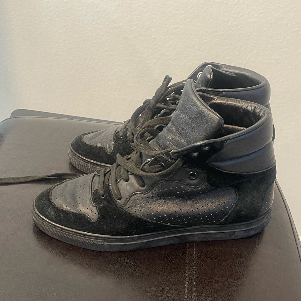 Authentic Balenciaga cotes triple Black Suede & Leather High Top Sneakers 38